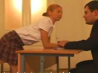 A naughty schoolgirl gets punished and fucked