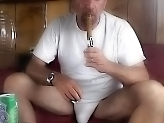 Dad Smoking A Well Deserved Ciga...