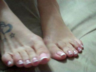 young latina feet french pedicure