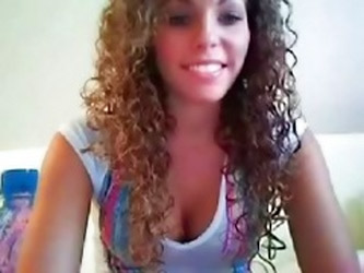 Brunette Teen Playing On Her Webcam 1