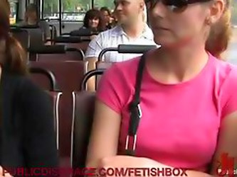 Master Takes His Slavegirl For A Ride On A City Bus And Dominates Her There