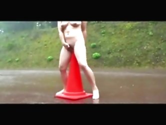 Cone Insertion Under Rain
