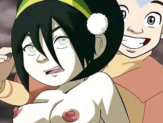 Avatar, the last airbender fucks young Toph. He grabs her nipples and is fascinated by them. Her pussy is extremely wet and he begins to finger her be