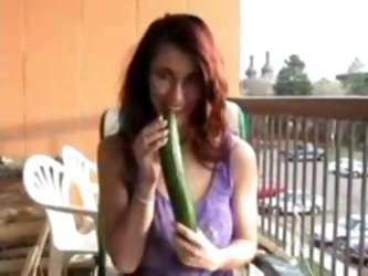 Hawt breasty aged experience mamma uses cucumber to satisfy.