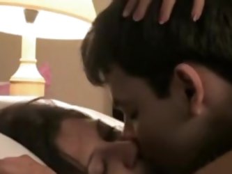 indian couple honeymoon passionate giving a kiss and sex