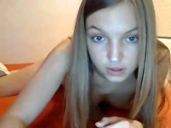 This breath taking blonde teen is hardly as innocent as she seems, as she makes hardcore webcam porn and stuffs her teenage pussy full with a whole bu