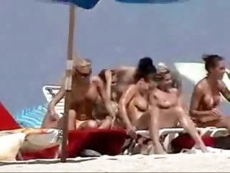 Voyeur video nude women at the beach showing hot bodies tits and pussies