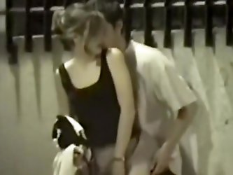 Last night while I was out I saw this couple having sex and simply had to make this voyeur video and to post it on the internet. The guy is very horny