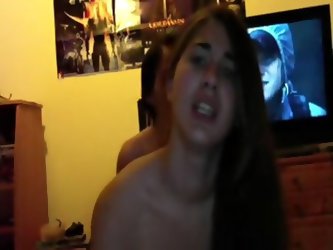 She didn't knew that her boyfriend will be so horny once the camera was started and had the surprise of her lifetime when he fucked her pussy so 