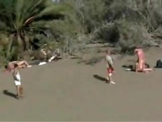 Maspalomas beach sex video. Several couples making sex together in the dunes of Maspalomas in Spain. See more beach sex videos in Maspalomas on .
