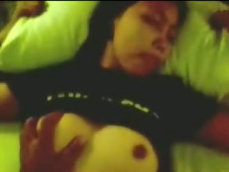 My cute and sweet obedient Indonesian girlfriend had her first anal sex. I fucked her in the teen butt hole in missionary style in my bed on POV home 