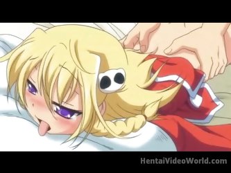 Cute hentai teen groans as she takes a big dick