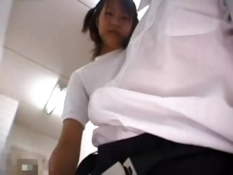 Japanese Girl Helping Guy In Toilet