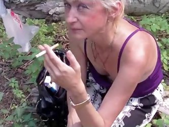 Mature women have a huge sexual apetite and this lewd whore makes no exception. In this amateur video filmed in the forest she takes good care of my t