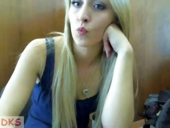 Cute blonde teen hussy makes some hot web cam porn by showing off her perky tits and fingering her tight little pussy in front of a webcam in public