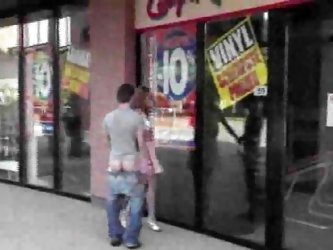 Having sex outside the supermarket